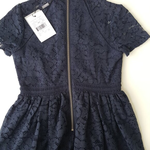 BARDOT JUNIOR ! Girls Mila Mini Lace Dress In Navy (8) - Picture 7 of 10